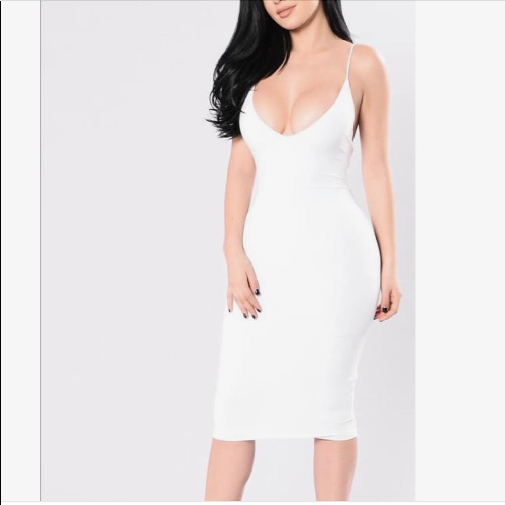 White midi dress (Never Worn )